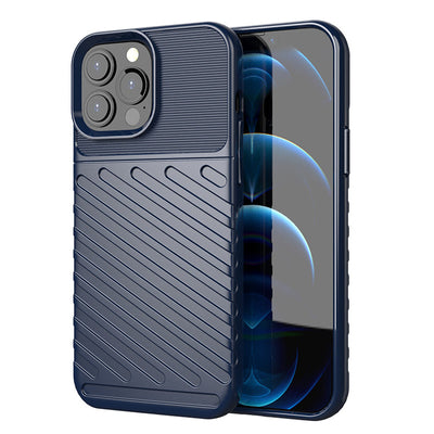 Thunder Case Flexible Tough Rugged Cover TPU Case for iPhone 13 Pro Max blue — Hurtel