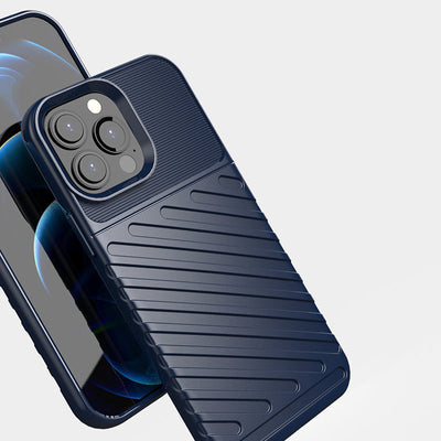 Thunder Case Flexible Tough Rugged Cover TPU Case for iPhone 13 Pro Max blue — Hurtel
