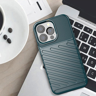 Thunder Case Flexible Tough Rugged Cover TPU Case for iPhone 13 Pro green — Hurtel