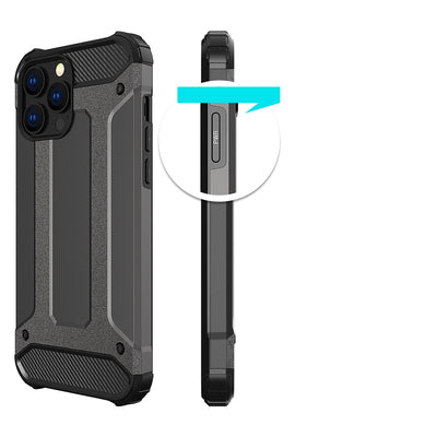 Hybrid Armor Case Tough Rugged Cover for iPhone 13 Pro black — Hurtel
