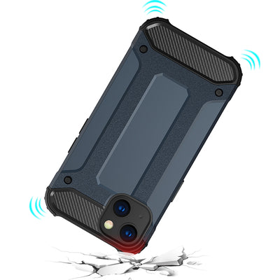 Hybrid Armor Case Tough Rugged Cover for iPhone 13 silver — Hurtel