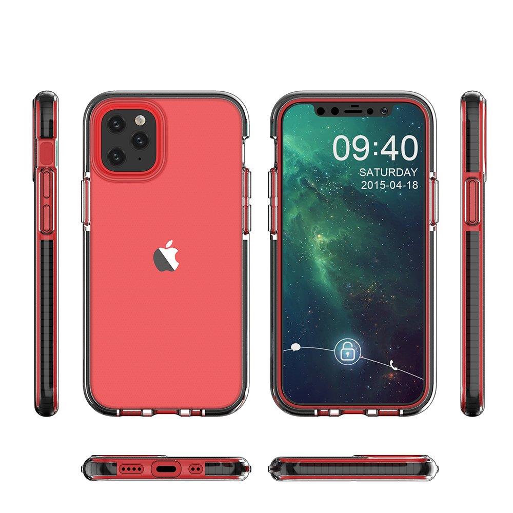 Spring Case clear TPU gel protective cover with colorful frame for iPhone 13 mini dark blue — Hurtel