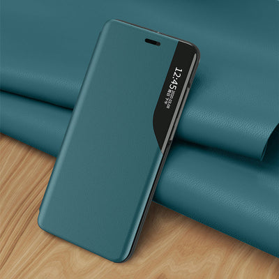 Eco Leather View Case elegant bookcase type case with kickstand for iPhone 13 Pro Max red — Hurtel