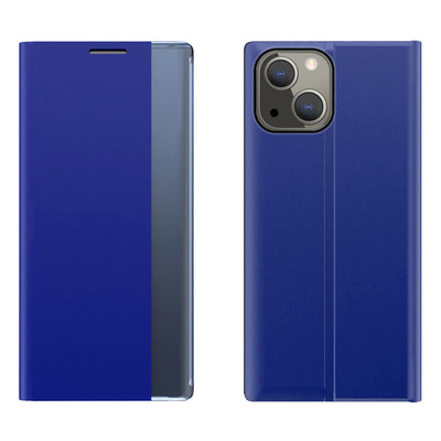 Sleep Case Bookcase Type Case with Smart Window for iPhone 13 blue — Hurtel