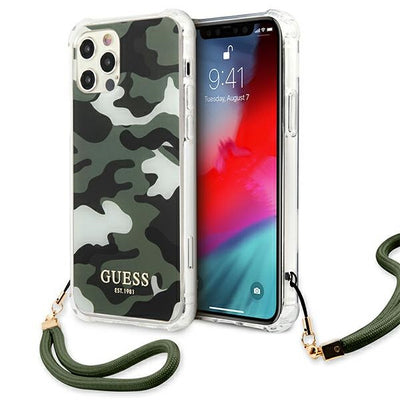 Guess GUHCP12MKSARKA iPhone 12/12 Pro 6.1" green/khaki hardcase Camo Collection