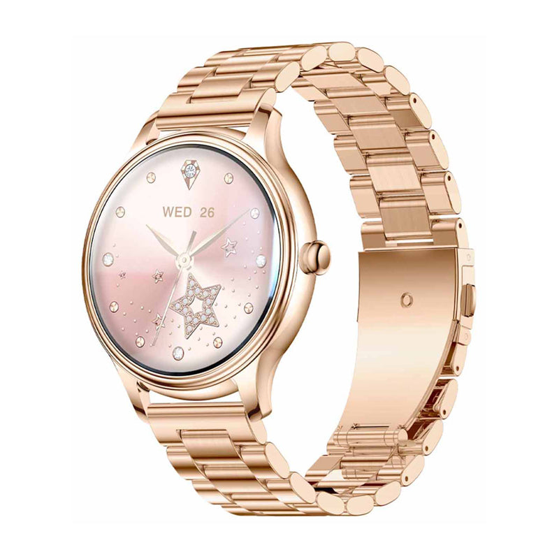 COLMI L28 Smart Watch (Gold + gold steel strap) - Image 1