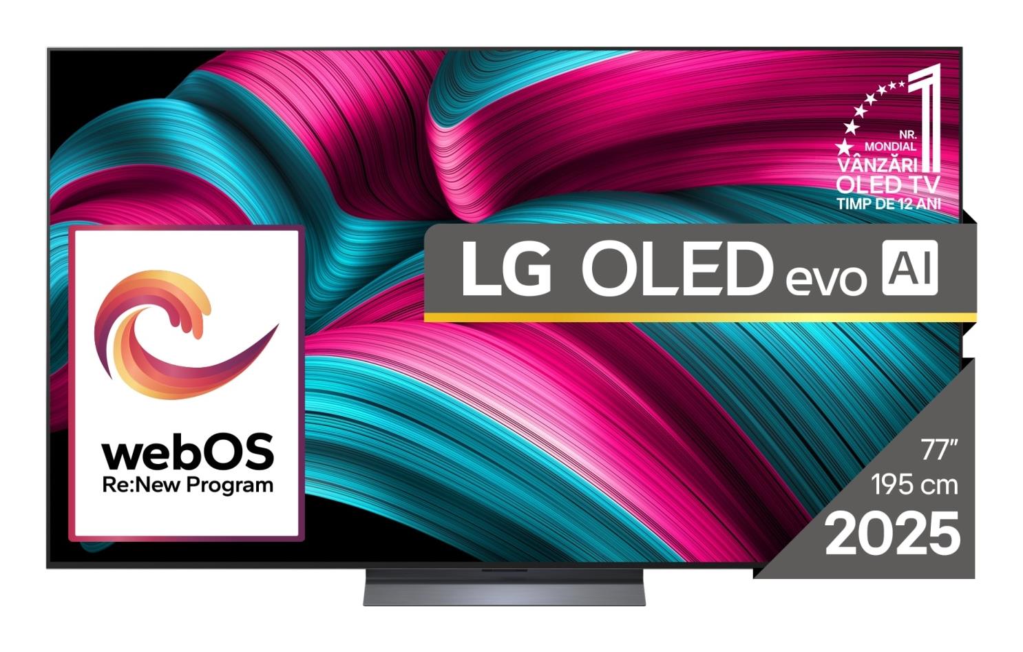 TV Set LG 77" OLED/4K/Smart 3840x2160 Wireless LAN Bluetooth webOS Black OLED77C51LA
