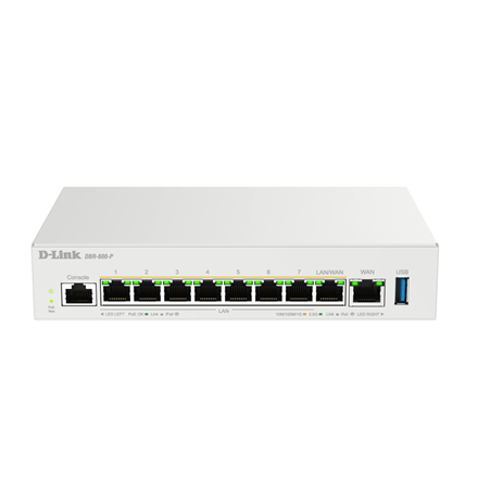 D-Link | Wireless router | DBR-600-P/E | 10/100/1000 Mbit/s | Ethernet LAN (RJ-45) ports 8 | Mesh Support Yes | MU-MiMO