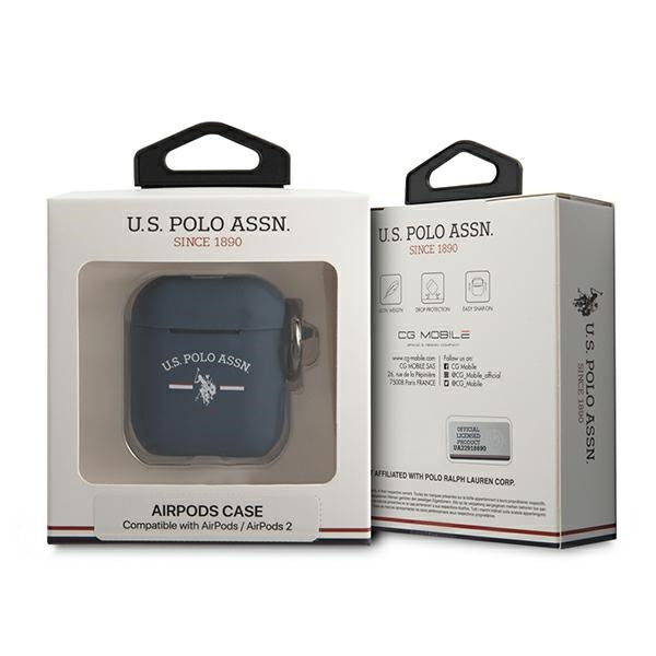 US Polo USACA2SFGV AirPods 1/2 case navy/navy — U.S. Polo Assn.