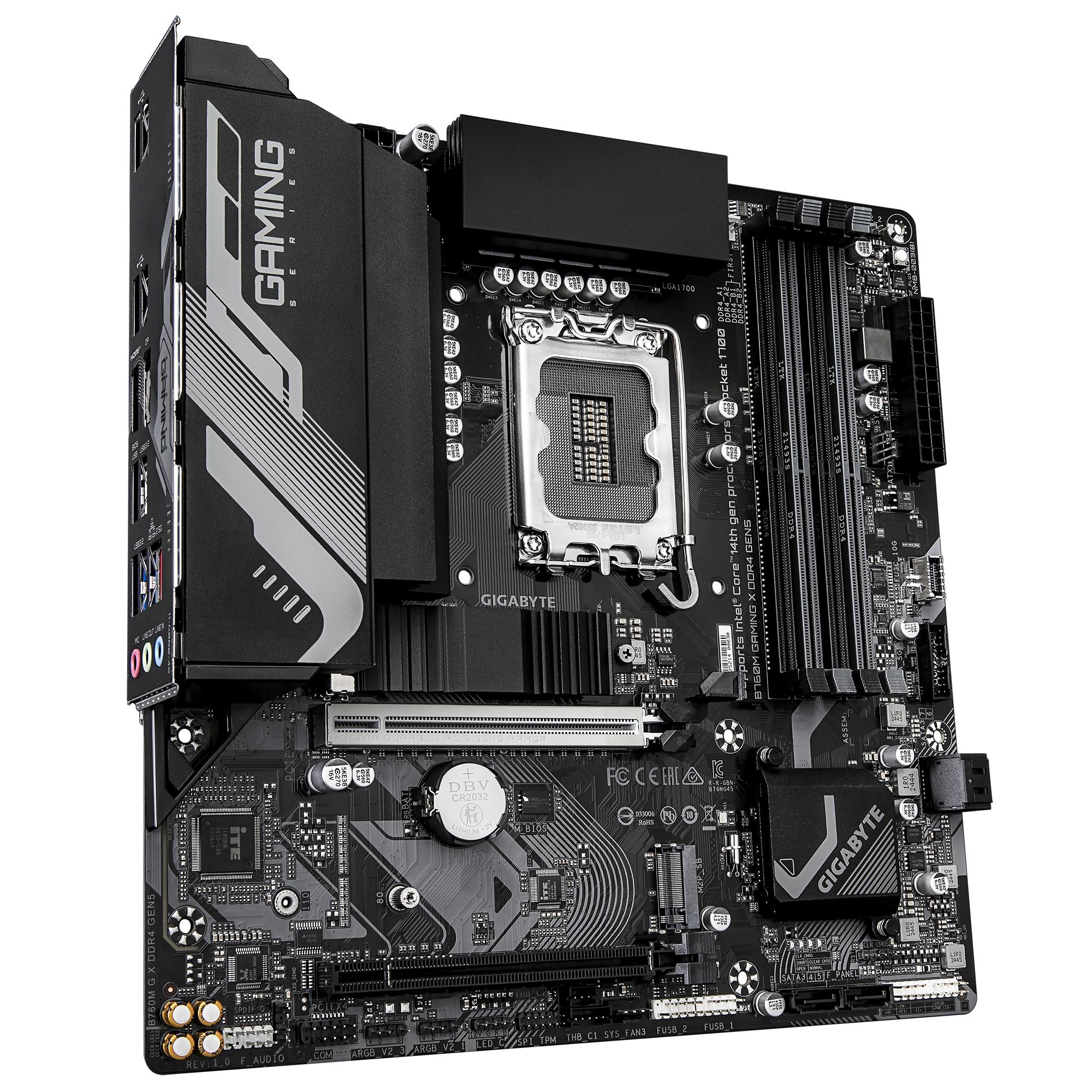 Mainboard GIGABYTE Intel B760 LGA 1700 micro ATX RAM DDR4-SDRAM 4xSlots 2xNumber of M.2 (M) slots B760MGXDDR4GEN5