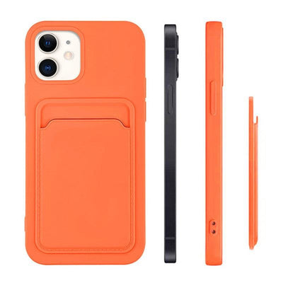 Card Case Silicone Wallet Wallet With Card Slot Documents For Samsung Galaxy A42 5G White — Hurtel