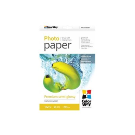ColorWay Photo Paper, 50 sheets | Premium Semi-Glossy | 255 g/m² | 10x15