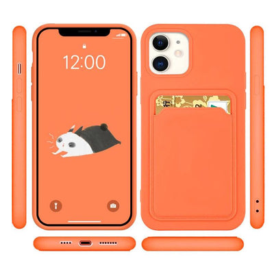 Card Case Silicone Wallet Wallet With Card Slot Documents For Samsung Galaxy A72 4G White — Hurtel