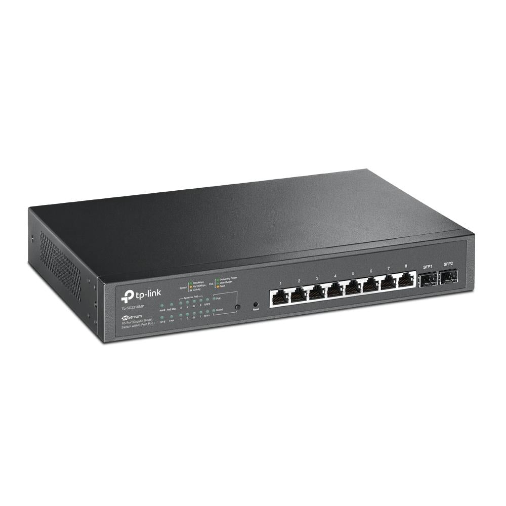 Switch TP-LINK Omada TL-SG2210MP PoE+ ports 8 150 Watts TL-SG2210MP