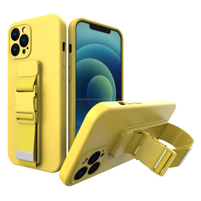 Rope case Gel Lanyard Cover with Chain Purse Lanyard Xiaomi Poco X3 NFC Yellow — Hurtel