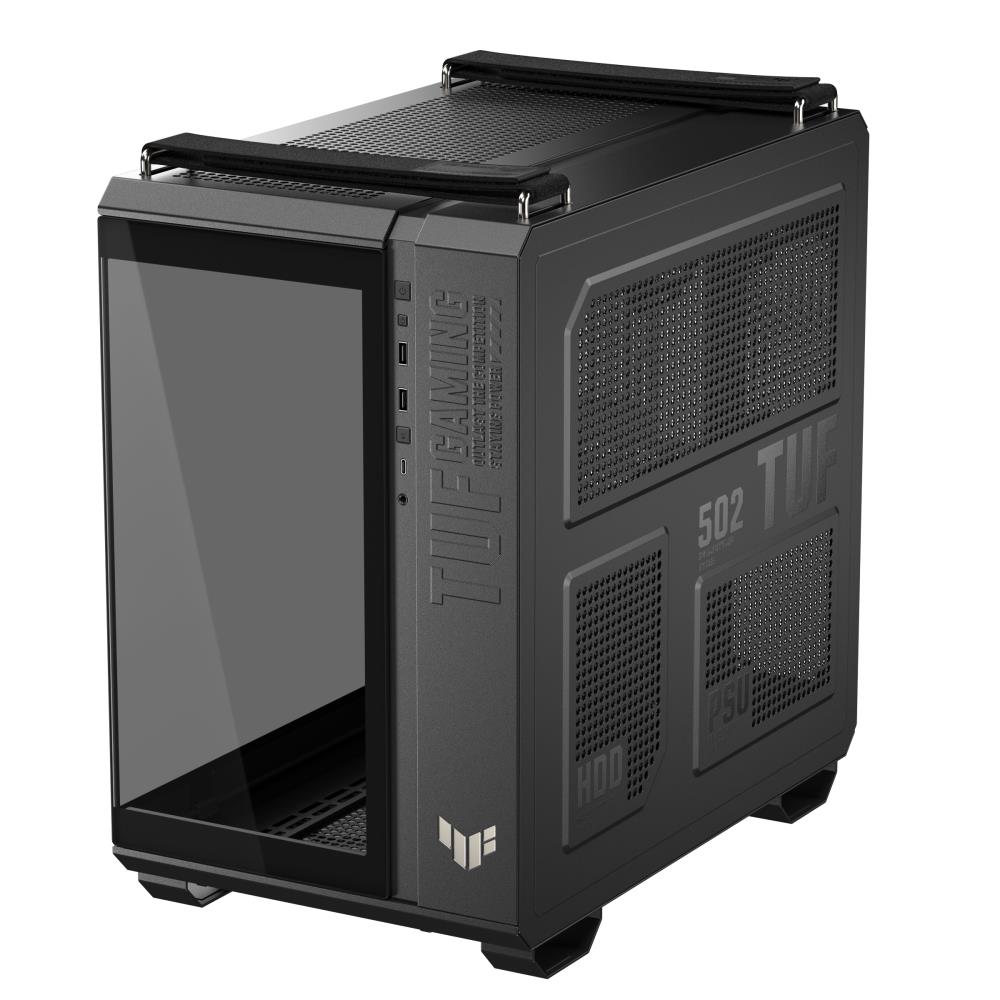 Case ASUS TUF Gaming GT502 Horizon MidiTower Case product features Transparent panel Not included ATX MicroATX MiniITX Colour Black TUFGAMINGGT502HORIZON