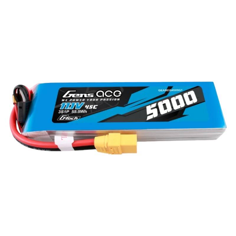 Gens ace G-Tech 5000mAh 11.1V 45C 3S1P lipo battery with XT90 Plug - Image 1