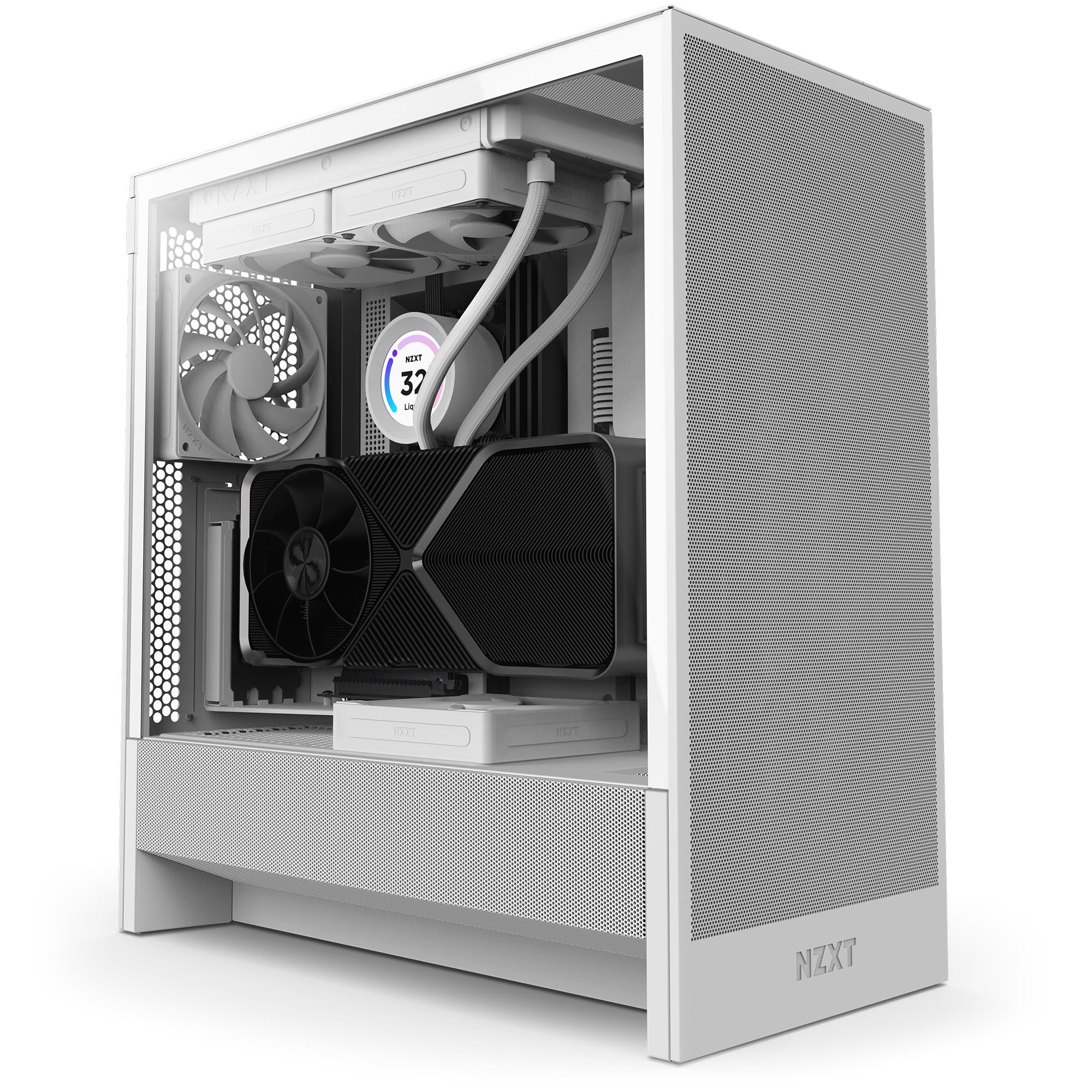 Case NZXT H5 Flow MidiTower Case product features Transparent panel Not included ATX EATX MicroATX MiniITX Colour White CC-H52FW-01
