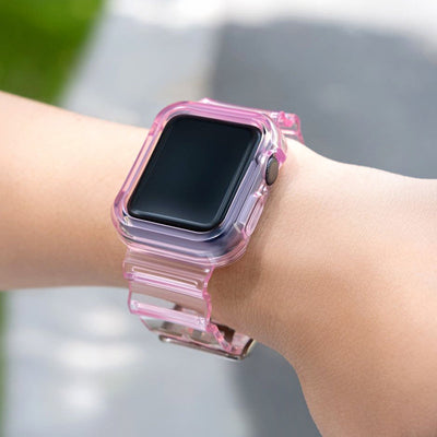 Silicone Band Strap Bracelet Case Strap Light Set for Apple Watch 44mm - Red — Hurtel