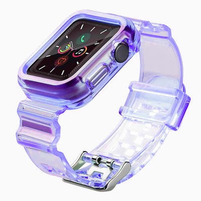 Silicone Band Strap Bracelet Case Strap Light Set for Apple Watch 42mm - Purple — Hurtel
