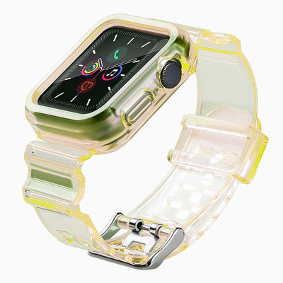 Silicone Band Strap Bracelet Case Strap Light Set for Apple Watch 42mm - Yellow — Hurtel