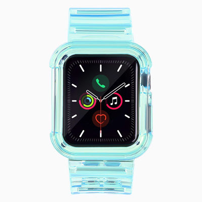 Silicone Band Strap Bracelet Case Strap Light Set for Apple Watch 40mm - Blue — Hurtel