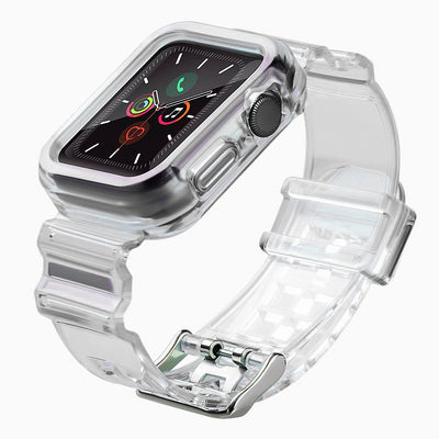 Silicone Band Strap Bracelet Case Strap Light Set for Apple Watch 38mm - Black — Hurtel