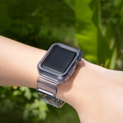 Silicone Band Strap Bracelet Case Strap Light Set for Apple Watch 38mm - Black — Hurtel