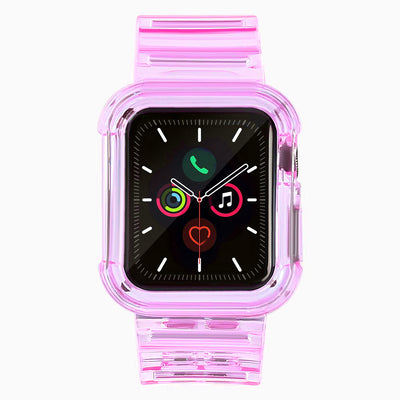 Silicone Band Strap Bracelet Case Strap Light Set for Apple Watch 38mm - Red — Hurtel