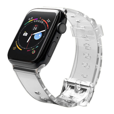 Silicone Strap Bracelet Bracelet Strap Light for Apple Watch 42 / 44 mm - Black — Hurtel