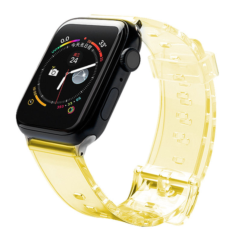 Silicone Strap Bracelet Bracelet Strap Light for Apple Watch 42 / 44 mm - Yellow — Hurtel