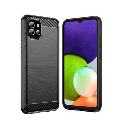 Carbon Case Flexible Cover Case for Samsung A03S EU (166.5) black — Hurtel