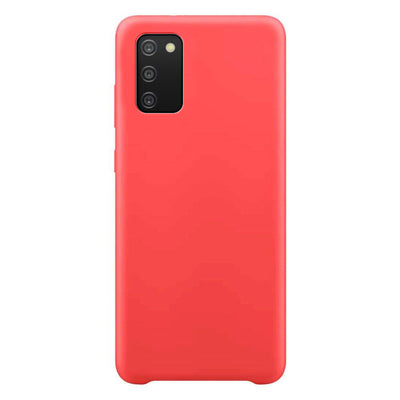 Silicone Case Soft Flexible Rubber Cover for Samsung Galaxy A03s red — Hurtel