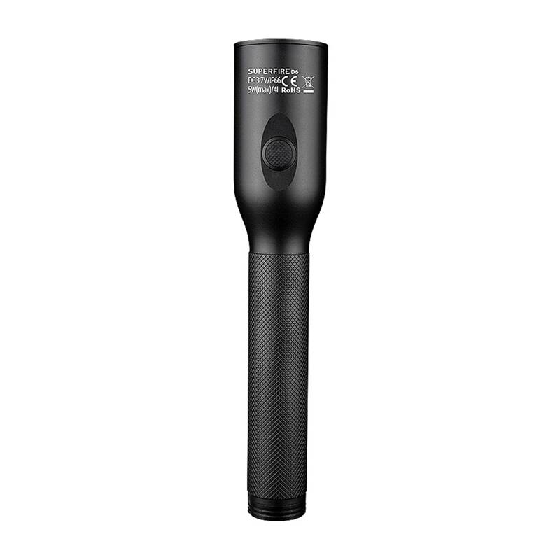 Superfire D6 flashlight, 220 lm, 210 m range, 4 modes - Image 2
