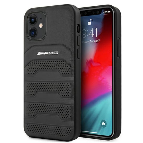 AMG Leather Debossed Lines case for iPhone 12 mini - black — Mercedes