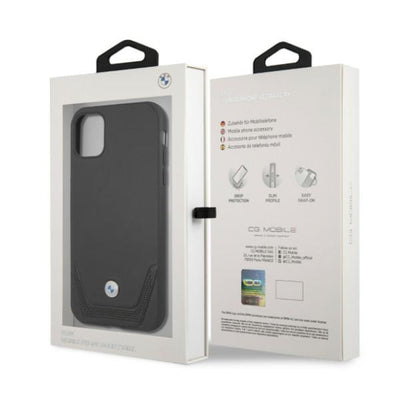 BMW Leather Perforate Case for iPhone 11 / Xr - Black