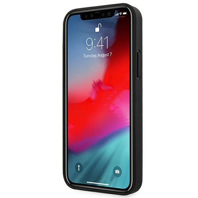 BMW Leather Curve Perforate Case for iPhone 12 Pro Max - Black