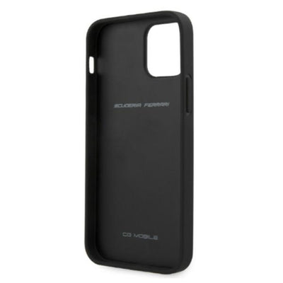 Ferrari FESAXHCP12LBK iPhone 12 Pro Max 6.7" black/black hardcase On Track Carbon Stripe