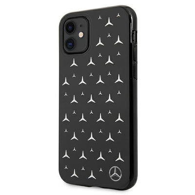 Mercedes Silver Stars Pattern Case for iPhone 11 / Xr - Black