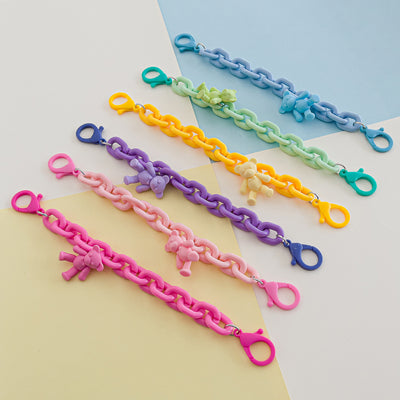 Color Chain (rope) colorful chain phone holder pendant for backpack wallet yellow — Hurtel