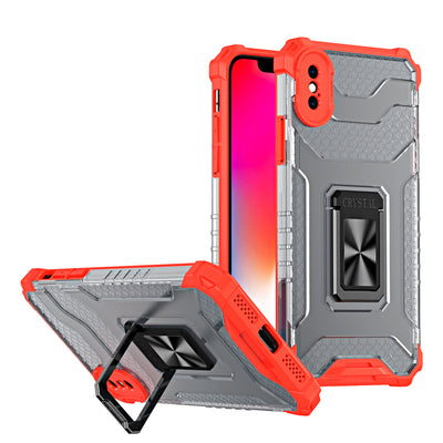 Crystal Ring Case Kickstand Tough Rugged Cover for iPhone XS Max red — Hurtel