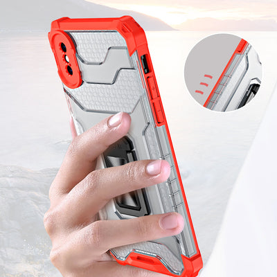 Crystal Ring Case Kickstand Tough Rugged Cover for iPhone XS Max red — Hurtel