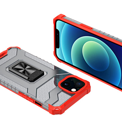 Crystal Ring Case Kickstand Tough Rugged Cover for iPhone 12 mini red — Hurtel