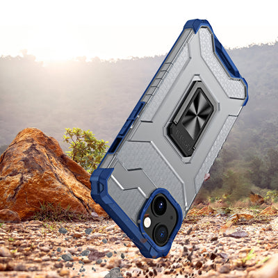 Crystal Ring Case Kickstand Tough Rugged Cover for iPhone 12 mini blue — Hurtel