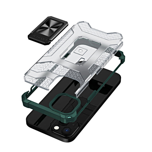 Crystal Ring Case Kickstand Tough Rugged Cover for iPhone 13 mini green — Hurtel