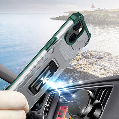 Crystal Ring Case Kickstand Tough Rugged Cover for iPhone 13 mini green — Hurtel