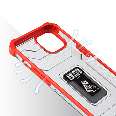 Crystal Ring Case Kickstand Tough Rugged Cover for iPhone 13 red — Hurtel