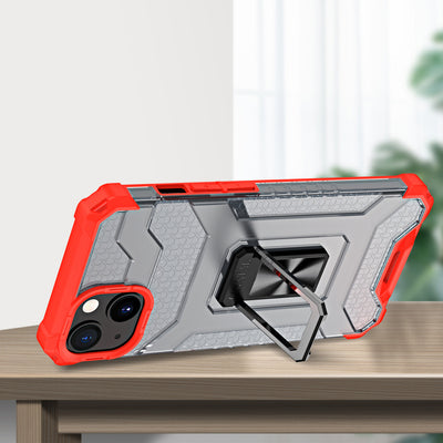 Crystal Ring Case Kickstand Tough Rugged Cover for iPhone 13 red — Hurtel