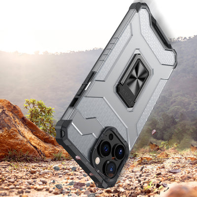 Crystal Ring Case Kickstand Tough Rugged Cover for iPhone 13 Pro red — Hurtel