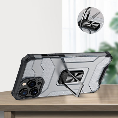 Crystal Ring Case Kickstand Tough Rugged Cover for iPhone 13 Pro Max red — Hurtel